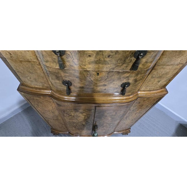 Burr Walnut Linen Press For Sale - Image 16 of 18