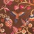 Contemporary SAMPLE - Schumacher Birds Of Paradise Fabric In Chestnut For Sale - Image 3 of 6