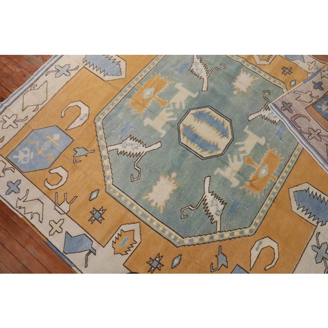 Vintage Square Turkish Konya Rug - 6'5" x 6'10" For Sale In New York - Image 6 of 8