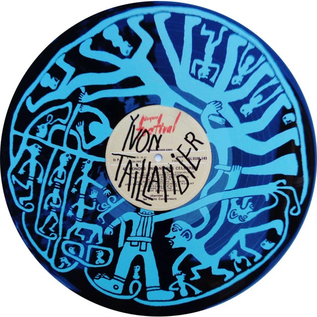 Yvon Taillandier, 33 tours bleu, Silkscreen Print, 2018 For Sale - Image 6 of 6