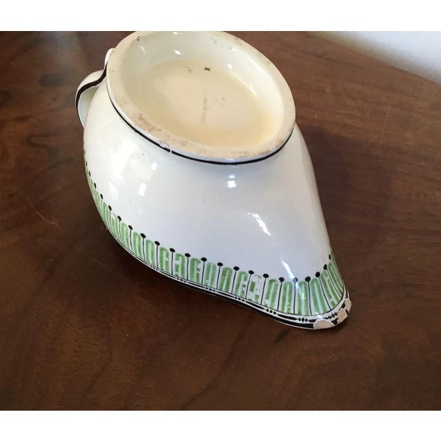 Antique 18th c. Wedgwood creamware gravy boat in the Etruscan pattern c. 1790. Marked with incised WEDGWOOD to the base....