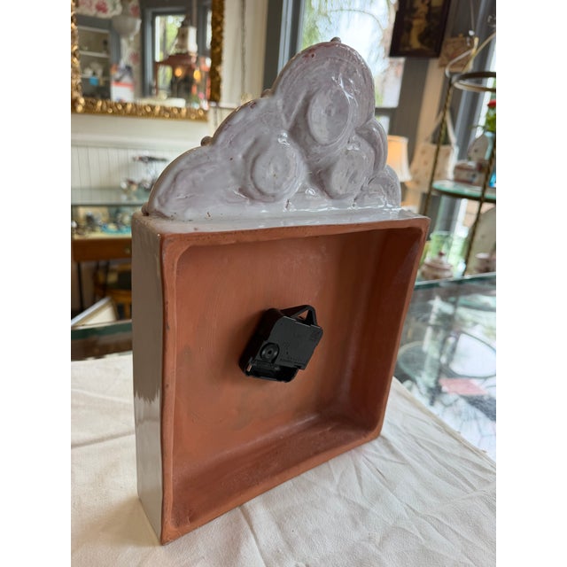 Vintage French Palley Ceramic Clock For Sale - Image 10 of 14