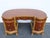 French Early 1900s Kidney Shape Carved Inlaid Writing Desk 6885 For Sale - Image 16 of 18