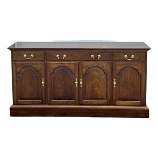 Late 20th Century Stickley Solid Cherry Traditional Sideboard For Sale
