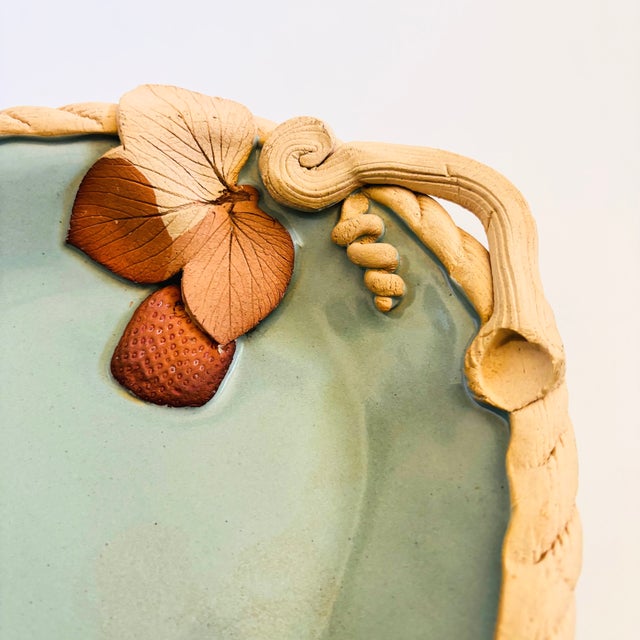 Late 20th Century Brigitte Haag Art Pottery Tray For Sale - Image 5 of 11