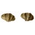 A striking pair of generously proportioned vintage wall sconces, capturing the sculptural beauty of giant clam shells in...