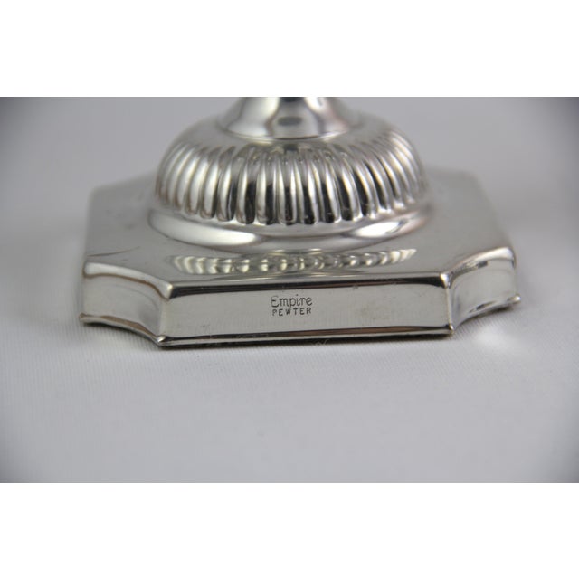 Vintage Empire Pewter Candlestick Holders A Pair Chairish