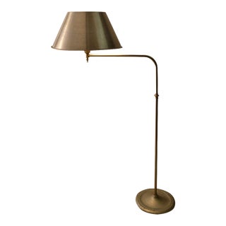 Adjustable Machine Age Industrial Floor Lamp For Sale