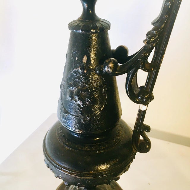 Victorian 19th Century Antique Victorian Iron Urns-a Pair For Sale - Image 3 of 10