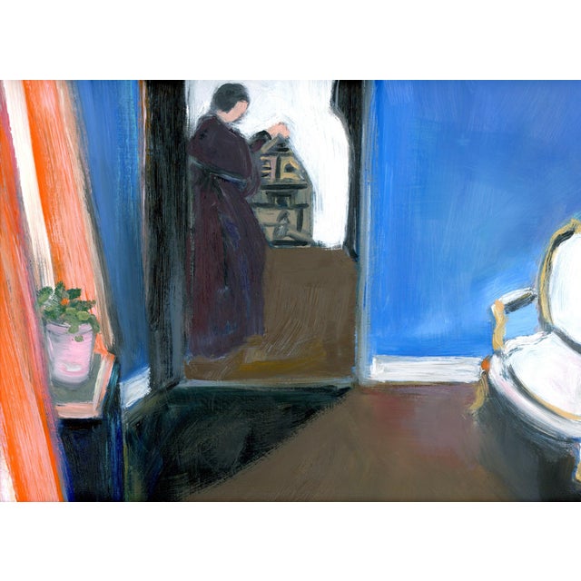 2020s Figure in the Next Room, Contemporary Oil Painting by Alexandra Swistak For Sale - Image 5 of 10