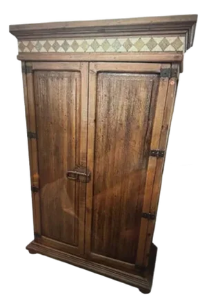 1950s Antique Style Spanish 2 Door Kitchen Cupboard Tiled Top