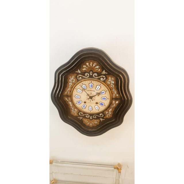 Vintage Wall Clock in Wood For Sale - Image 9 of 18