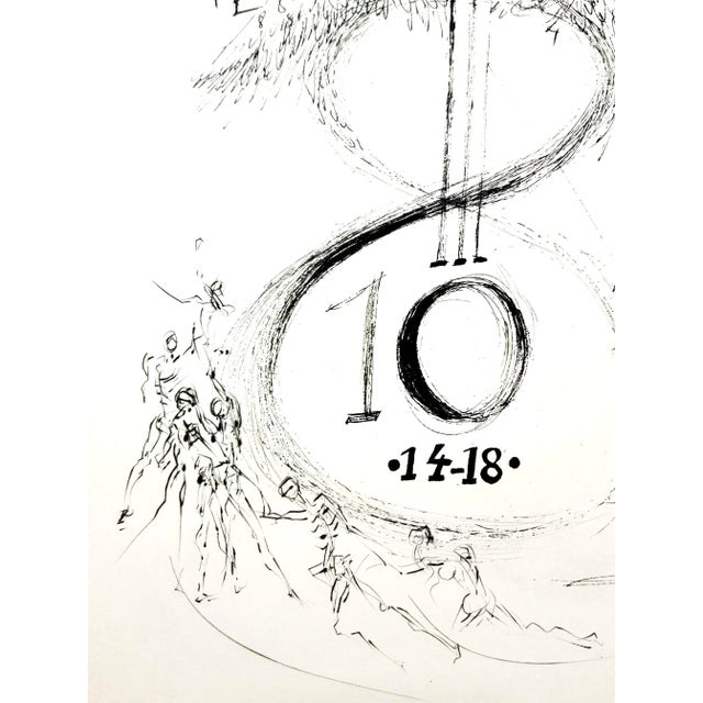 Salvador Dali - The War - Original Etching 1967 For Sale - Image 4 of 9