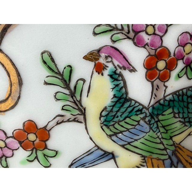 Japanese Gold Imari Hand-Painted Porcelain Bird Vases, Arita, 1960s, Set of 2 For Sale - Image 12 of 17