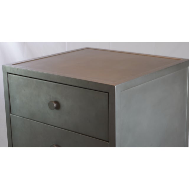 2010s Modern Metal Zinc Wrapped 6 Drawer Dresser For Sale - Image 5 of 7