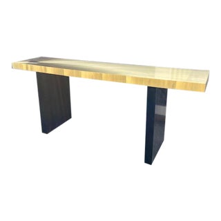 1960s Modern Soleil Brass Console Table For Sale