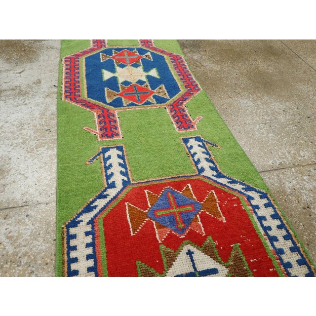 Mid 20th Century Galerie Shabab Collection Mid-20th Century Turkish Anatolian Runner For Sale - Image 5 of 10