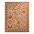 1920s Handmade Antique Needlepoint Rug in Beige-Brown Floral Pictorial Pattern For Sale