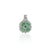 Contemporary 3.21 Carat Emerald Floral Pendant With Diamond Pavé Bail in 925 Silver For Sale - Image 3 of 12