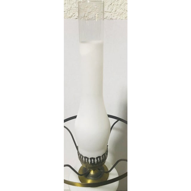 Mid Century Hurricane Lamps- A Pair For Sale - Image 10 of 11