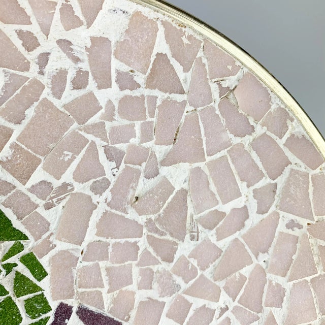 Sculpture Materials Vintage Mid Century Modern Colorful Abstract Mosaic Art Bowl Plate Wall Art For Sale - Image 7 of 10