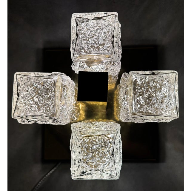 Gold Vintage Flush Mount from Hillebrand, 1970s For Sale - Image 8 of 13