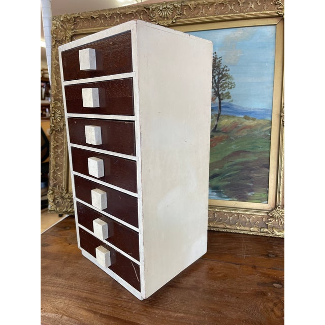 1970s 1970s Mid-Century Modern M.I.M.Lador Inc New York Wooden Jewelry Chest With Seven Drawers, Made in Japan For Sale - Image 5 of 10