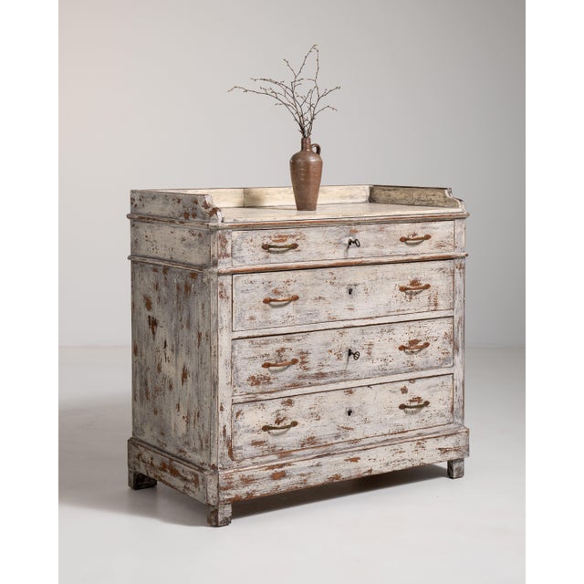 Shabby Chic Chest of Drawers, Antique, France, 19th Century For Sale - Image 9 of 15