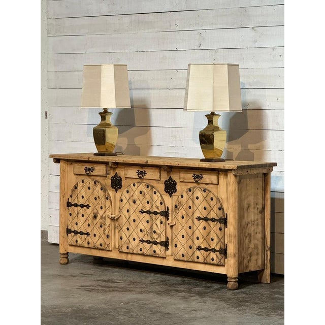 An unusual French Oak Sideboard, Gothic style and excellent quality construction. Dating to the early 1900s and French in...