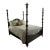 Noir Ferret Solid Wood Four Poster Bed For Sale