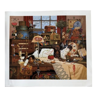 1990s Charles Wysocki Signed/Numbered Print "Maggie the Messmaker" For Sale