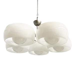 Mid-Century Modern Italian Pentaclinio Chandelier attributed to Magistretti Artemide, 1970s