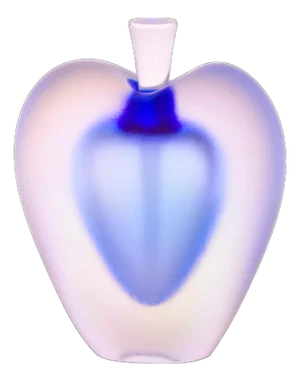 Signed Zellique Studios Blue Heart Perfume Bottle