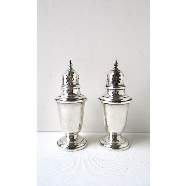 Mid 20th Century Sterling Silver Salt Pepper Shakers by Gorham For Sale - Image 5 of 11