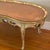 French Provincial 1940s French Provincial Style Kidney-Shaped 5 Leg Coffee Table With Inlaid Marquetry Top and Glass Overlay For Sale - Image 3 of 18