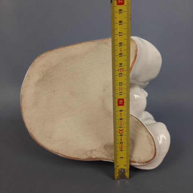 Vintage Majolica Sculpture of Woman's Face, 1960s For Sale - Image 12 of 13