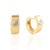 Art Deco Modern Deco Style Pear Cut Diamond 18k Gold Chunky Hoop Earrings- A Pair For Sale - Image 3 of 9