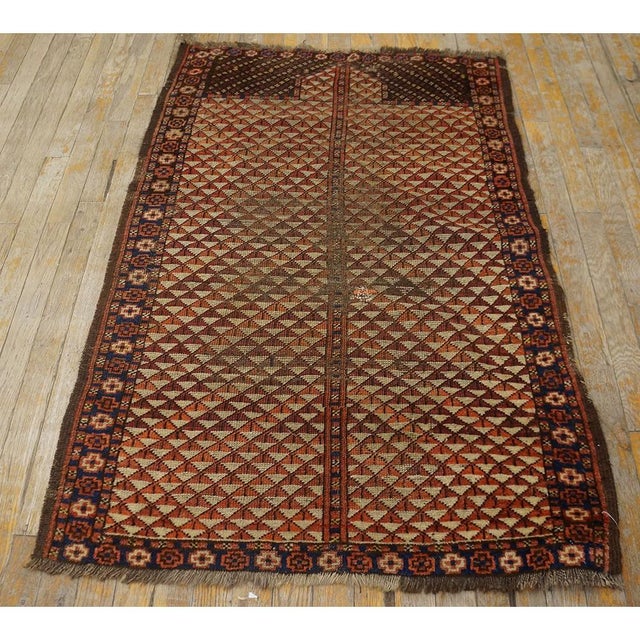 Antique Ersari - Beshir Small Scatter Size Wool Brown Rug, Country of Origin: Caucasus, Circa Date: 1890s. This...