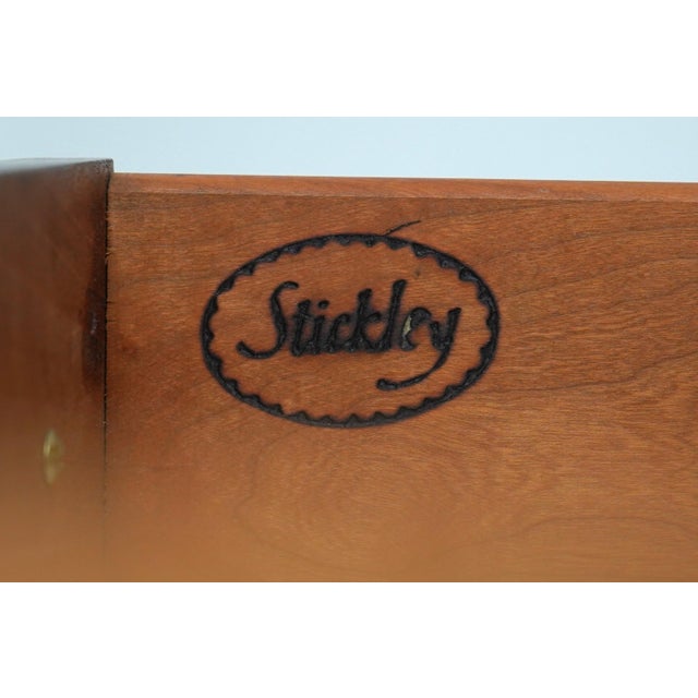 Pair of Stickley Mahogany Inlaid 4 Drawer Nightstands For Sale - Image 16 of 18