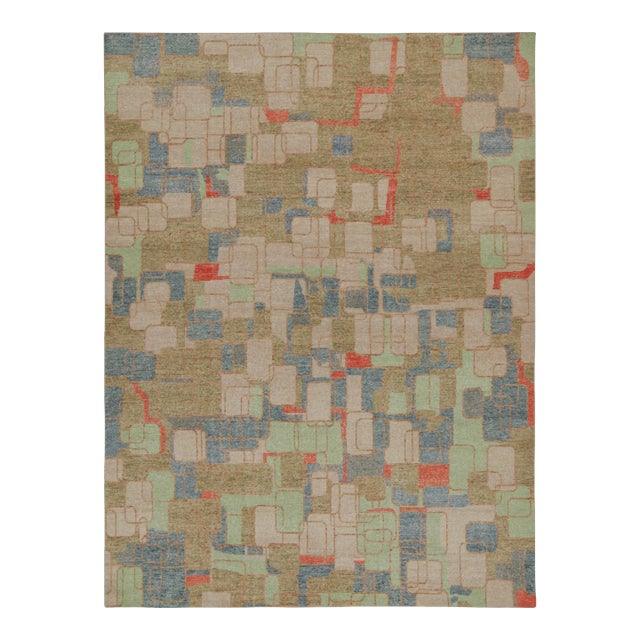 Rug & Kilim’s Oversized Multi Colored Abstract Geo Rug, 12x18 For Sale