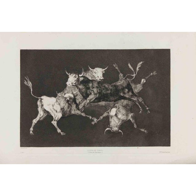 Francisco Goya, Rain of Bulls, 1877, Etching For Sale - Image 4 of 4