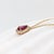 2020s Ruby Pendant W Earth Mined Diamonds in Solid 14k Yellow Gold Pear 7x5mm For Sale - Image 5 of 6