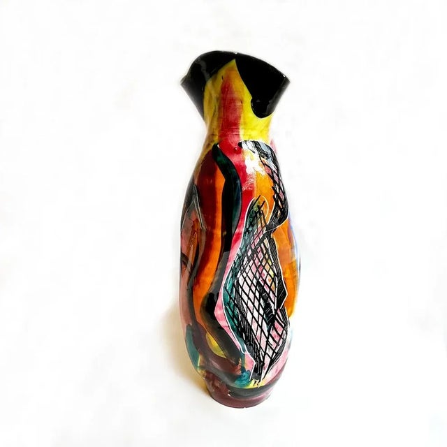 Mid-Century Italian Ceramic Vase from Titano R.S.M. For Sale - Image 10 of 14