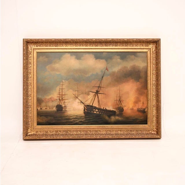 Elliotte, Nautical Scene, Oil Painting, 1950, Framed For Sale - Image 10 of 10