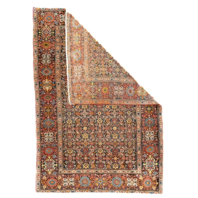 Late 19th Century Antique Farahan Sarouk Rug 3'5'' x 4'10 For Sale - Image 5 of 12