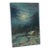 1990s Winter Night and Cabin Painting on Canvas For Sale