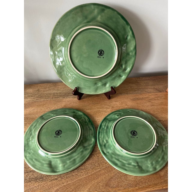 Vintage Bordallo Pinheiro Oak Leaf Plates-3 Pieces For Sale - Image 9 of 9