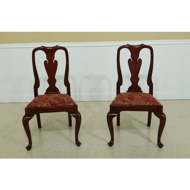 Pair Henkel Harris Queen Anne Mahogany Dining Room Chairs Chairish