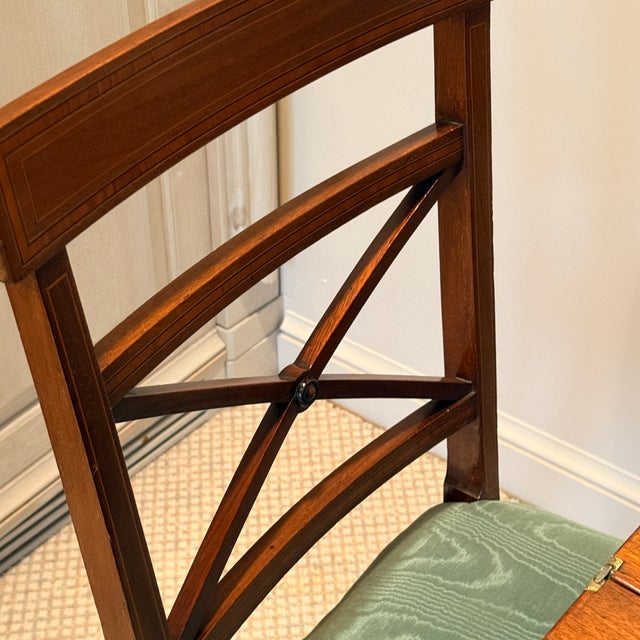 Traditional Early 1900s Flip Top Game Table & Chairs For Sale - Image 3 of 11