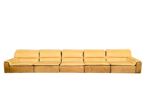 Bogo Sofa in Leather and Suede by Carlo Bartoli for Rossi Di Albizzate, 1970, Set of 5